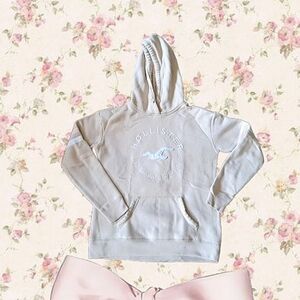 Hollister Cream Hoodie Size Small